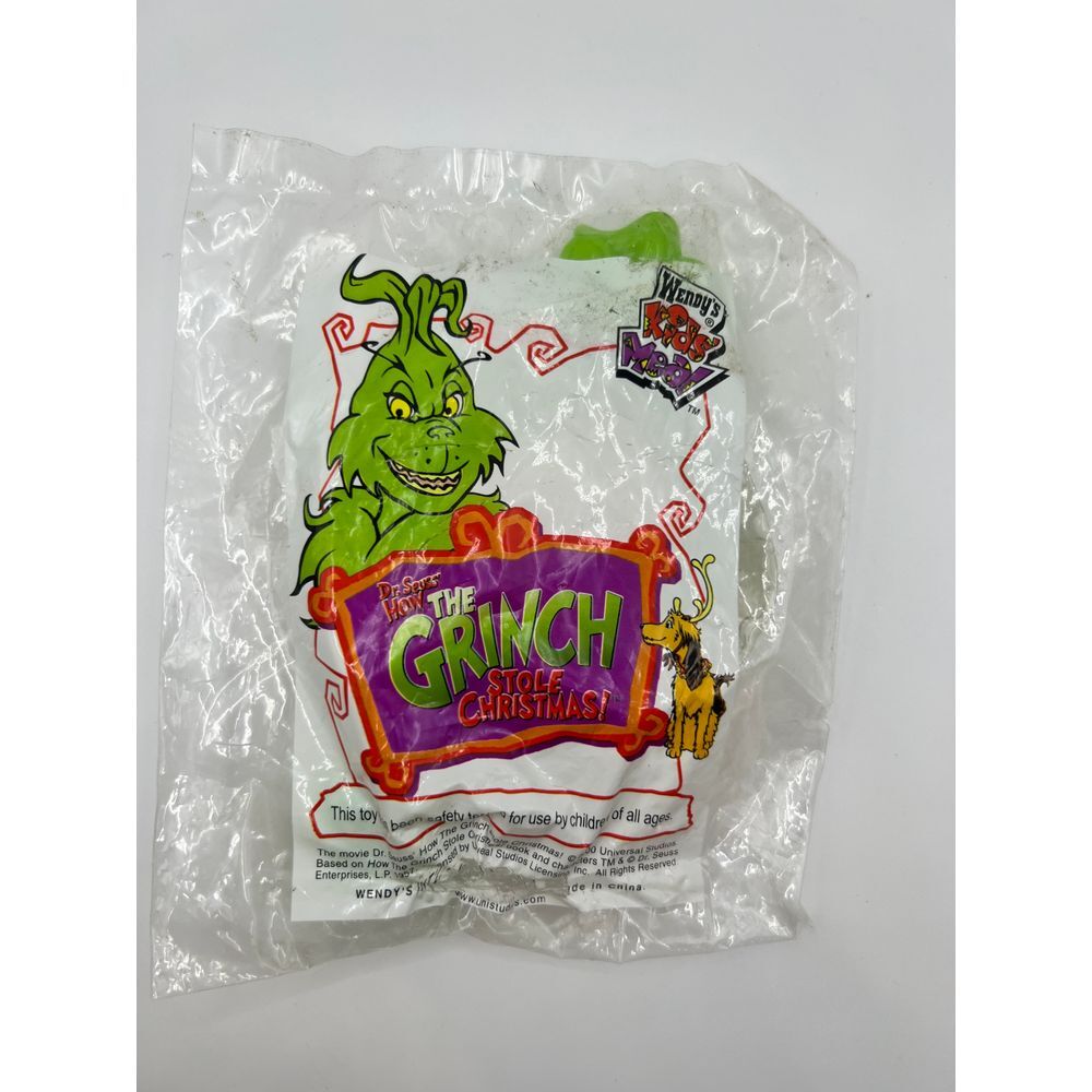Dr Seuss How The Grinch Stole Christmas Wendy's Kids Meal Mirror Toy Sealed 2000